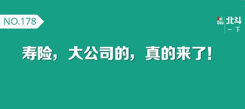 寿险,大公司的,真的来了